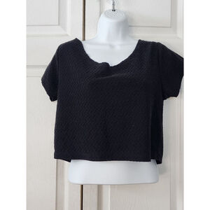 Joe Boxer Black Cropped T-Shirt